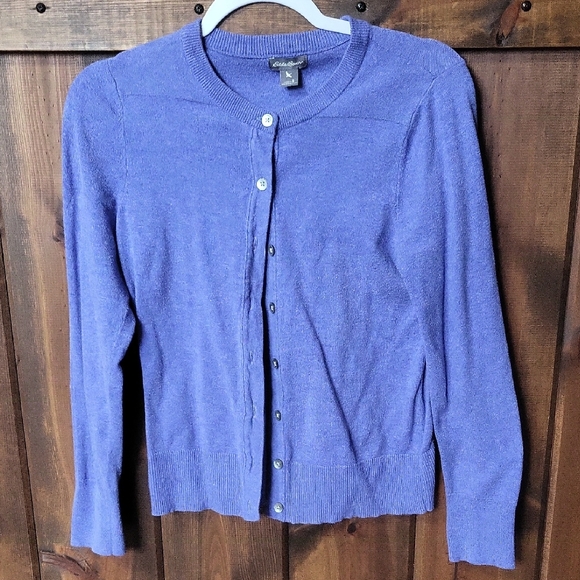 Eddie Bauer Women's Lavender Cardigan - Picture 1 of 6